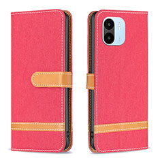 Funda de Cuero Cartera con Soporte Carcasa B16F para Xiaomi Redmi A1 Rojo