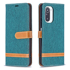 Funda de Cuero Cartera con Soporte Carcasa B16F para Xiaomi Redmi K40 Pro 5G Verde