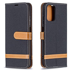 Funda de Cuero Cartera con Soporte Carcasa B16F para Xiaomi Redmi Note 10 4G Negro