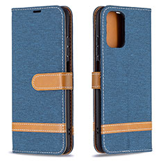 Funda de Cuero Cartera con Soporte Carcasa B16F para Xiaomi Redmi Note 10S 4G Azul Real