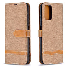 Funda de Cuero Cartera con Soporte Carcasa B16F para Xiaomi Redmi Note 10S 4G Oro