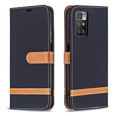 Funda de Cuero Cartera con Soporte Carcasa B16F para Xiaomi Redmi Note 11 4G (2021) Negro