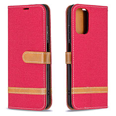 Funda de Cuero Cartera con Soporte Carcasa B16F para Xiaomi Redmi Note 11 SE India 4G Rojo