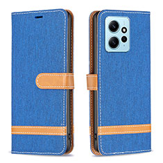 Funda de Cuero Cartera con Soporte Carcasa B16F para Xiaomi Redmi Note 12 4G Azul