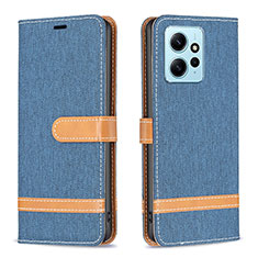 Funda de Cuero Cartera con Soporte Carcasa B16F para Xiaomi Redmi Note 12 4G Azul Cielo