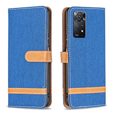 Funda de Cuero Cartera con Soporte Carcasa B16F para Xiaomi Redmi Note 12 Pro 4G Azul