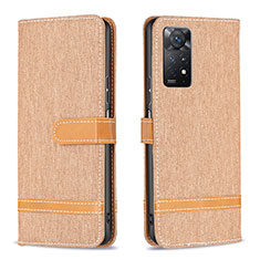 Funda de Cuero Cartera con Soporte Carcasa B16F para Xiaomi Redmi Note 12 Pro 4G Oro