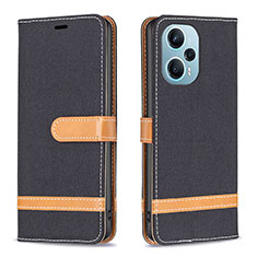 Funda de Cuero Cartera con Soporte Carcasa B16F para Xiaomi Redmi Note 12 Turbo 5G Negro