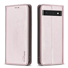 Funda de Cuero Cartera con Soporte Carcasa B17F para Google Pixel 7 Pro 5G Oro Rosa