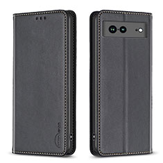 Funda de Cuero Cartera con Soporte Carcasa B17F para Google Pixel 7a 5G Negro