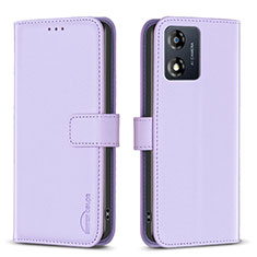 Funda de Cuero Cartera con Soporte Carcasa B17F para Motorola Moto E13 Purpura Claro