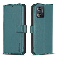 Funda de Cuero Cartera con Soporte Carcasa B17F para Motorola Moto E13 Verde