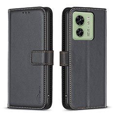 Funda de Cuero Cartera con Soporte Carcasa B17F para Motorola Moto Edge (2023) 5G Negro