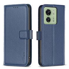 Funda de Cuero Cartera con Soporte Carcasa B17F para Motorola Moto Edge 40 5G Azul