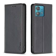 Funda de Cuero Cartera con Soporte Carcasa B17F para Motorola Moto Edge 40 Neo 5G Negro