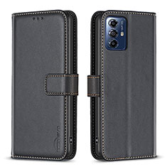 Funda de Cuero Cartera con Soporte Carcasa B17F para Motorola Moto G Power (2022) Negro