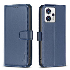 Funda de Cuero Cartera con Soporte Carcasa B17F para Motorola Moto G13 Azul