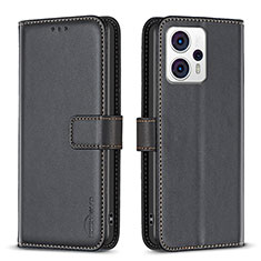 Funda de Cuero Cartera con Soporte Carcasa B17F para Motorola Moto G13 Negro