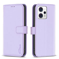 Funda de Cuero Cartera con Soporte Carcasa B17F para Motorola Moto G13 Purpura Claro