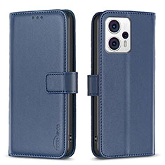 Funda de Cuero Cartera con Soporte Carcasa B17F para Motorola Moto G23 Azul