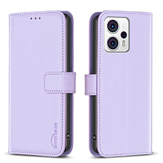 Funda de Cuero Cartera con Soporte Carcasa B17F para Motorola Moto G23 Purpura Claro