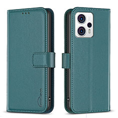 Funda de Cuero Cartera con Soporte Carcasa B17F para Motorola Moto G23 Verde