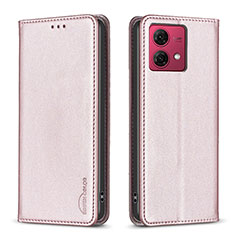 Funda de Cuero Cartera con Soporte Carcasa B17F para Motorola Moto G84 5G Oro Rosa