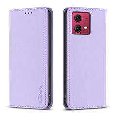 Funda de Cuero Cartera con Soporte Carcasa B17F para Motorola Moto G84 5G Purpura Claro