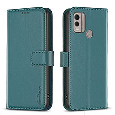 Funda de Cuero Cartera con Soporte Carcasa B17F para Nokia C22 Verde