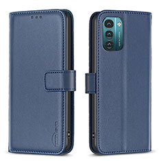 Funda de Cuero Cartera con Soporte Carcasa B17F para Nokia G11 Azul