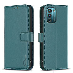 Funda de Cuero Cartera con Soporte Carcasa B17F para Nokia G21 Verde