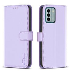 Funda de Cuero Cartera con Soporte Carcasa B17F para Nokia G22 Purpura Claro