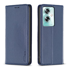 Funda de Cuero Cartera con Soporte Carcasa B17F para Oppo A2 5G Azul