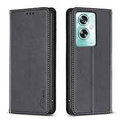 Funda de Cuero Cartera con Soporte Carcasa B17F para Oppo A2 5G Negro