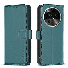 Funda de Cuero Cartera con Soporte Carcasa B17F para Oppo Find X6 5G Verde