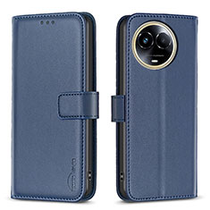 Funda de Cuero Cartera con Soporte Carcasa B17F para Realme 11 5G Azul