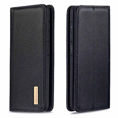 Funda de Cuero Cartera con Soporte Carcasa B17F para Samsung Galaxy A30S Negro