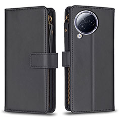 Funda de Cuero Cartera con Soporte Carcasa B17F para Xiaomi Civi 3 5G Negro