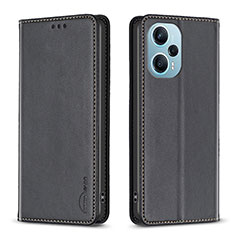 Funda de Cuero Cartera con Soporte Carcasa B17F para Xiaomi Poco F5 5G Negro