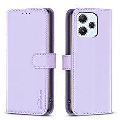 Funda de Cuero Cartera con Soporte Carcasa B17F para Xiaomi Redmi 12 4G Purpura Claro