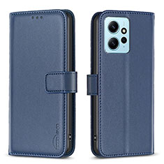 Funda de Cuero Cartera con Soporte Carcasa B17F para Xiaomi Redmi Note 12 4G Azul