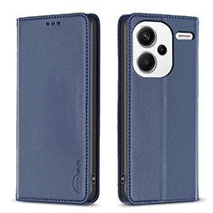 Funda de Cuero Cartera con Soporte Carcasa B17F para Xiaomi Redmi Note 13 Pro+ Plus 5G Azul