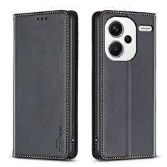 Funda de Cuero Cartera con Soporte Carcasa B17F para Xiaomi Redmi Note 13 Pro+ Plus 5G Negro