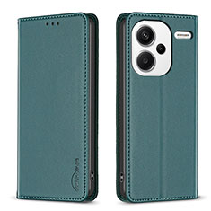 Funda de Cuero Cartera con Soporte Carcasa B17F para Xiaomi Redmi Note 13 Pro+ Plus 5G Verde