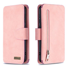 Funda de Cuero Cartera con Soporte Carcasa B18F para Samsung Galaxy A30S Oro Rosa