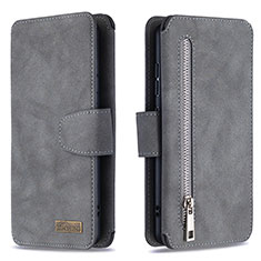 Funda de Cuero Cartera con Soporte Carcasa B18F para Samsung Galaxy A51 4G Gris