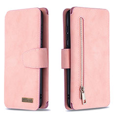 Funda de Cuero Cartera con Soporte Carcasa B18F para Samsung Galaxy A70 Oro Rosa