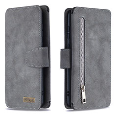 Funda de Cuero Cartera con Soporte Carcasa B18F para Samsung Galaxy Note 10 Lite Gris