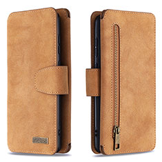 Funda de Cuero Cartera con Soporte Carcasa B18F para Samsung Galaxy Note 10 Lite Marron