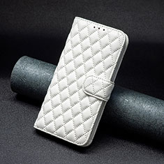 Funda de Cuero Cartera con Soporte Carcasa B19F para Huawei Honor X7a Blanco